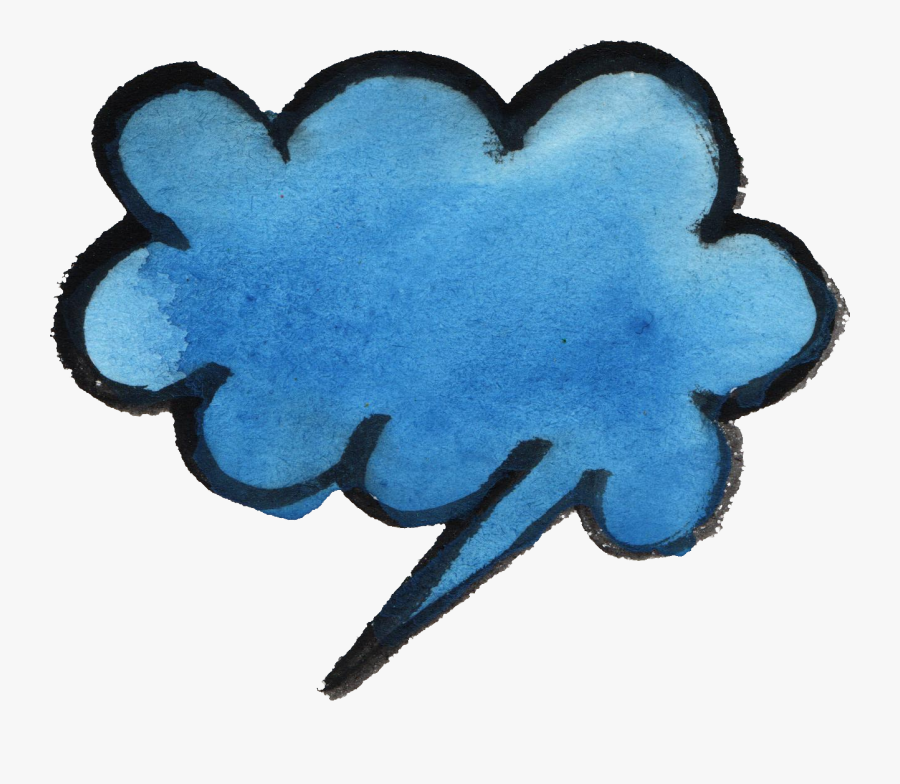 8 Watercolor Speech Bubbles Vol - Bubble Speech Clipart Png, Transparent Clipart