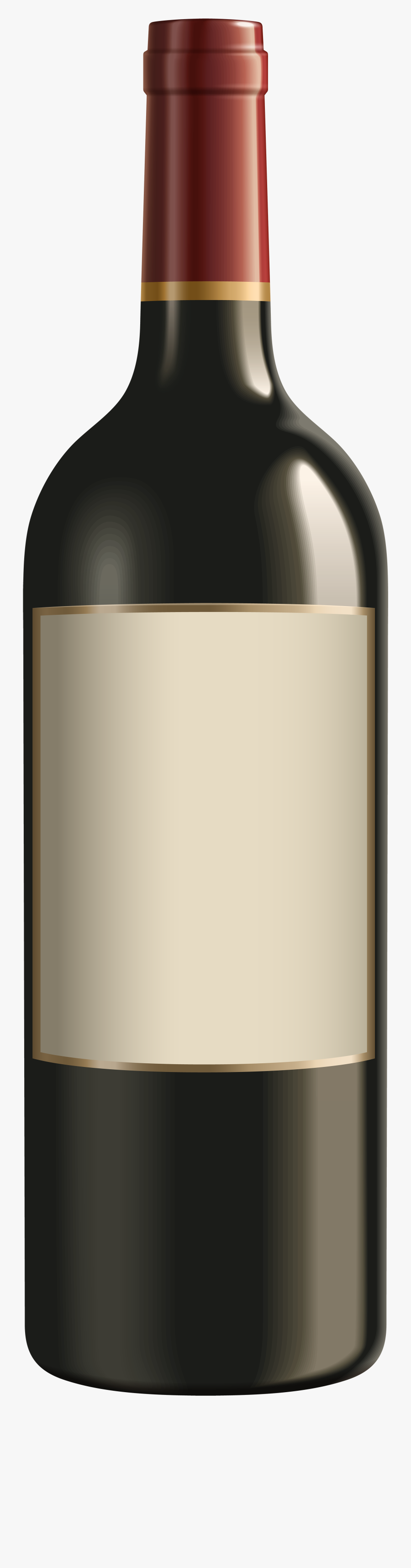 Bottle Of Red Wine Transparent Clip Art Image - Portable Network Graphics, Transparent Clipart