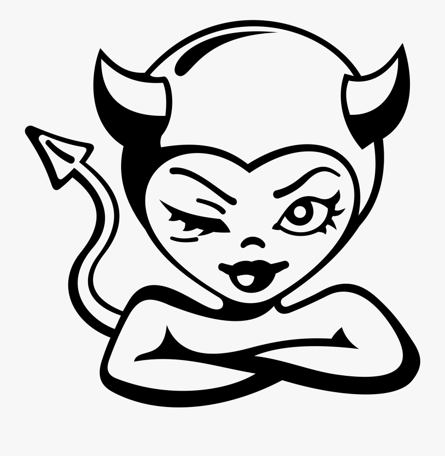 Transparent Devil Clipart - Devil Girl Clipart, Transparent Clipart