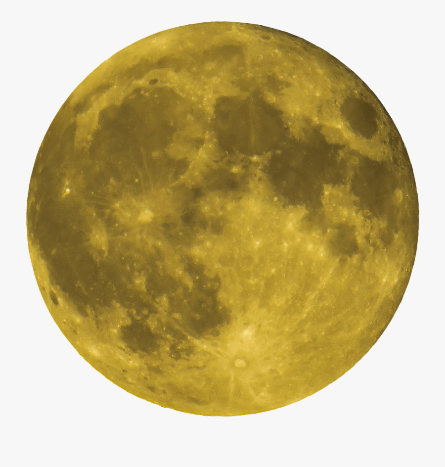 Yellow Moon Png - Yellow Full Moon Png, Transparent Clipart