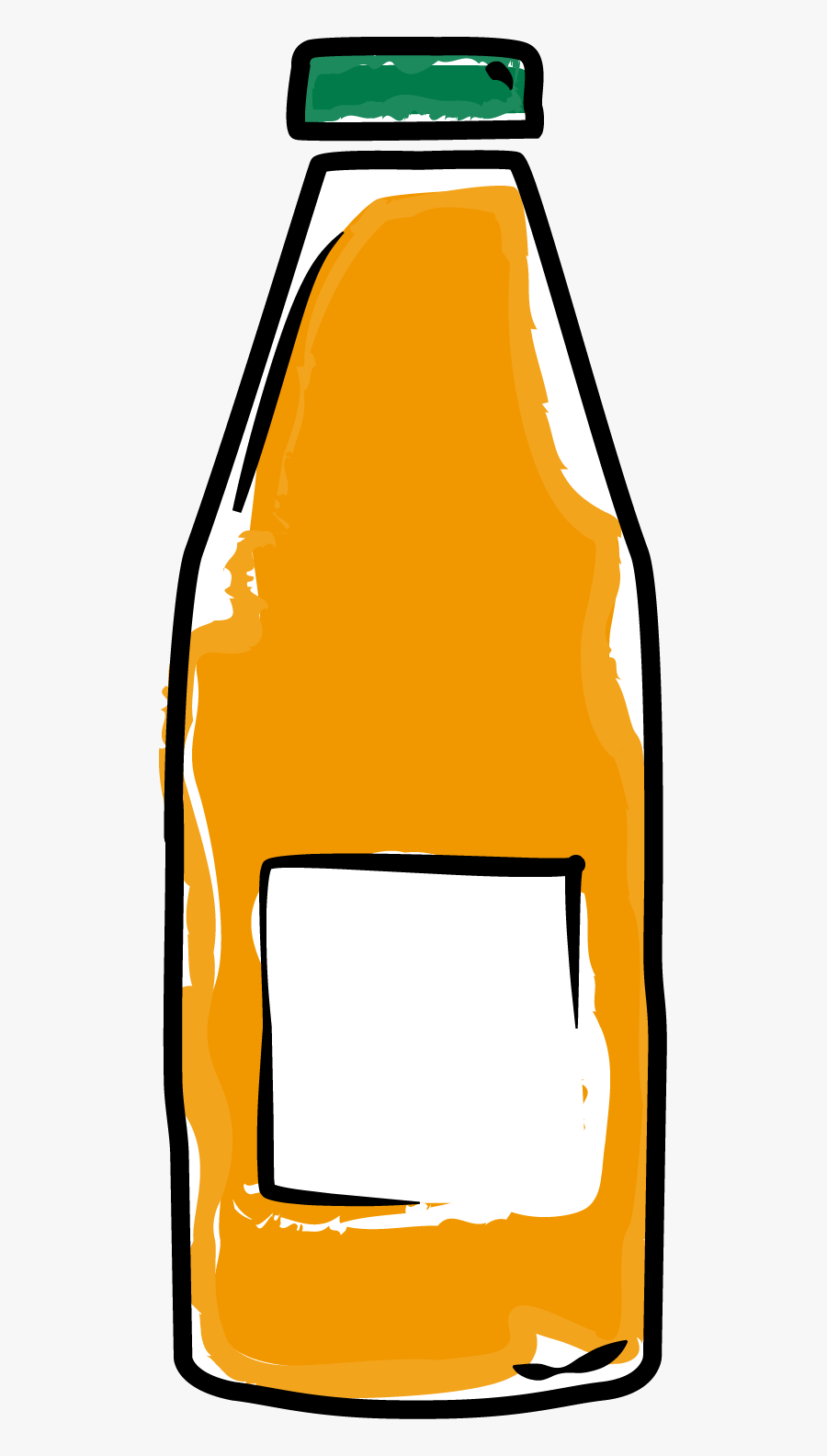 Bottle Clipart Orange Juice - Orange Juice Bottle Clipart, Transparent Clipart