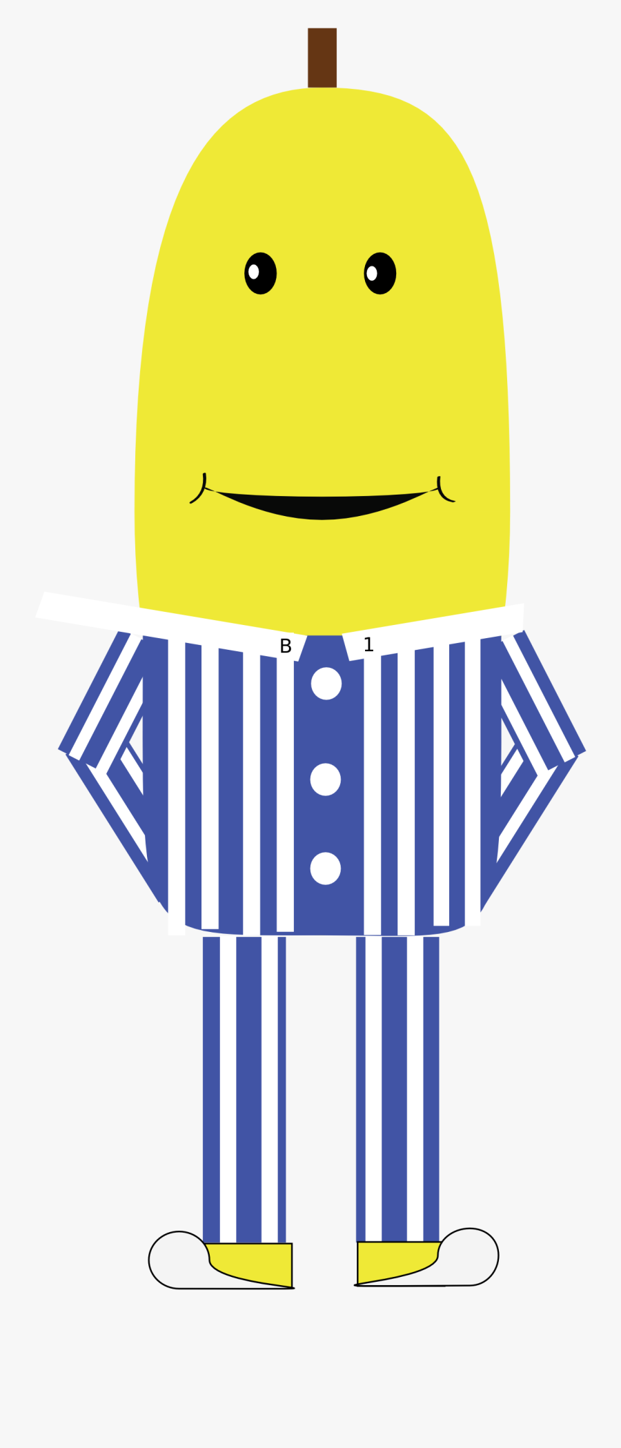 Pajama Clipart Yellow - 3 Bananas In Pyjamas, Transparent Clipart