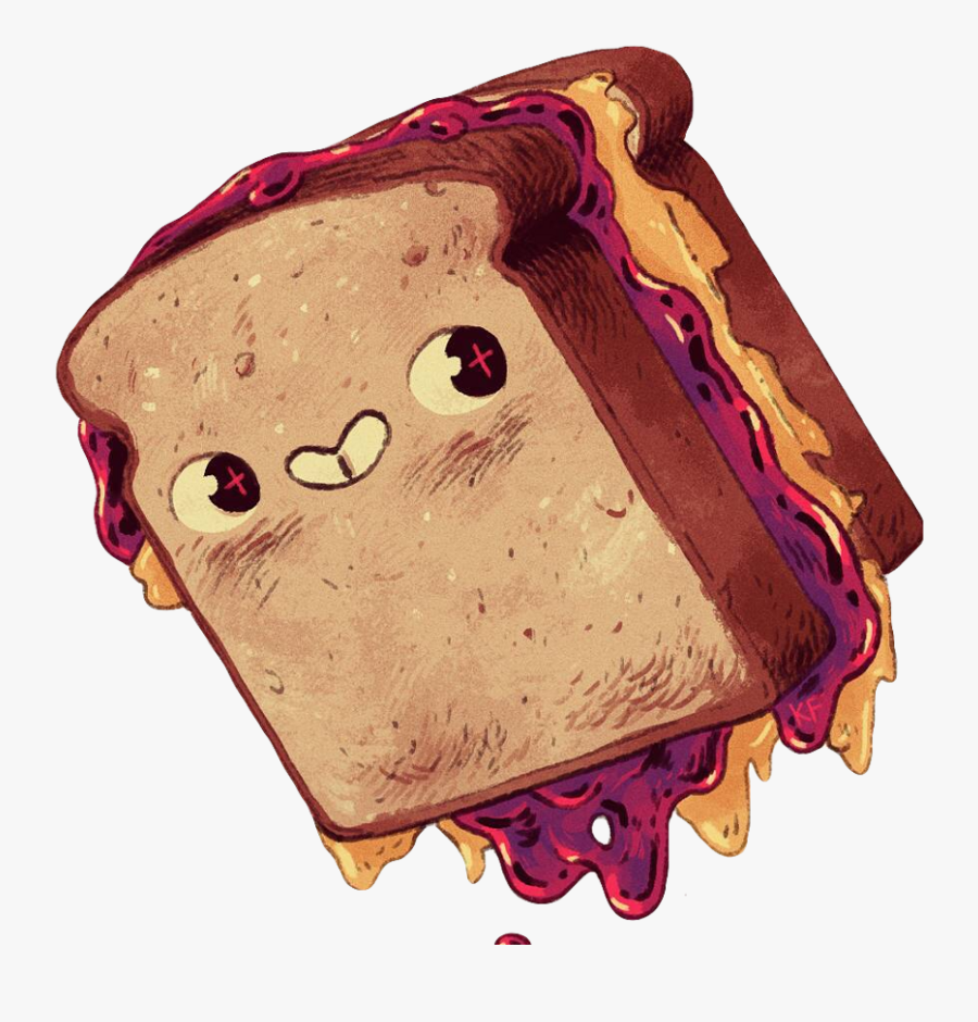 Toast Peanutbutterandjelly Peanut Jelly Sandwich Freeto - Peanut Butter And Jelly Sandwich Png, Transparent Clipart