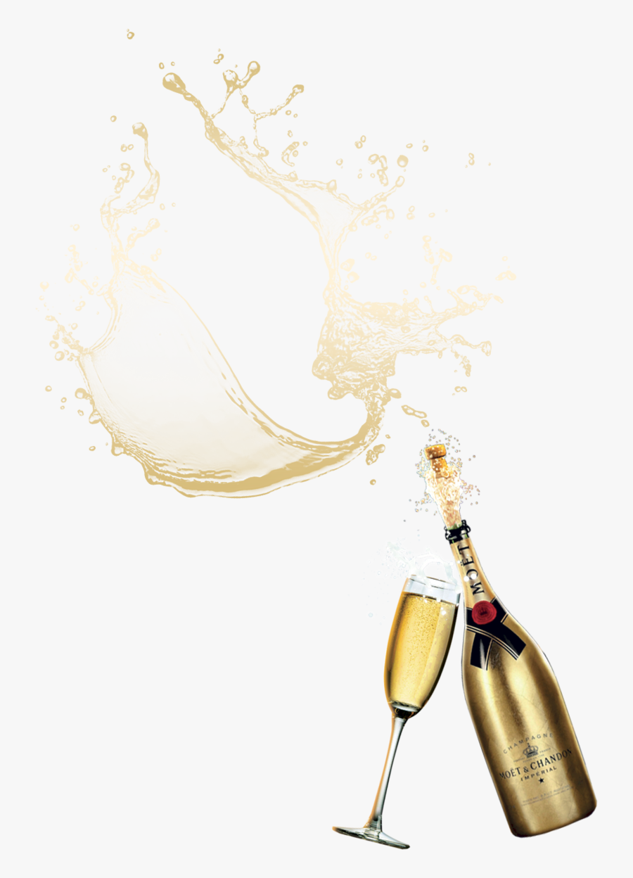 Champagne Bottle Popping Png, Transparent Clipart