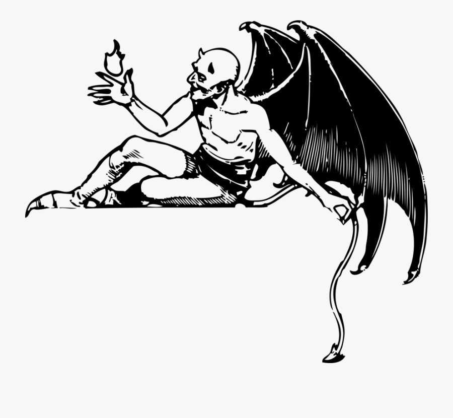 Reclining Devil, Transparent Clipart