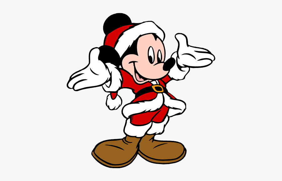 Christmas Mickey Mouse Ears Clipart Transparent Png - Mickey Mouse Santa Cartoon, Transparent Clipart