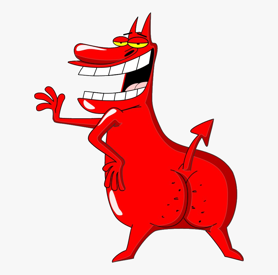Cow And Chicken Devil - Czerwony Krowa I Kurczak, Transparent Clipart