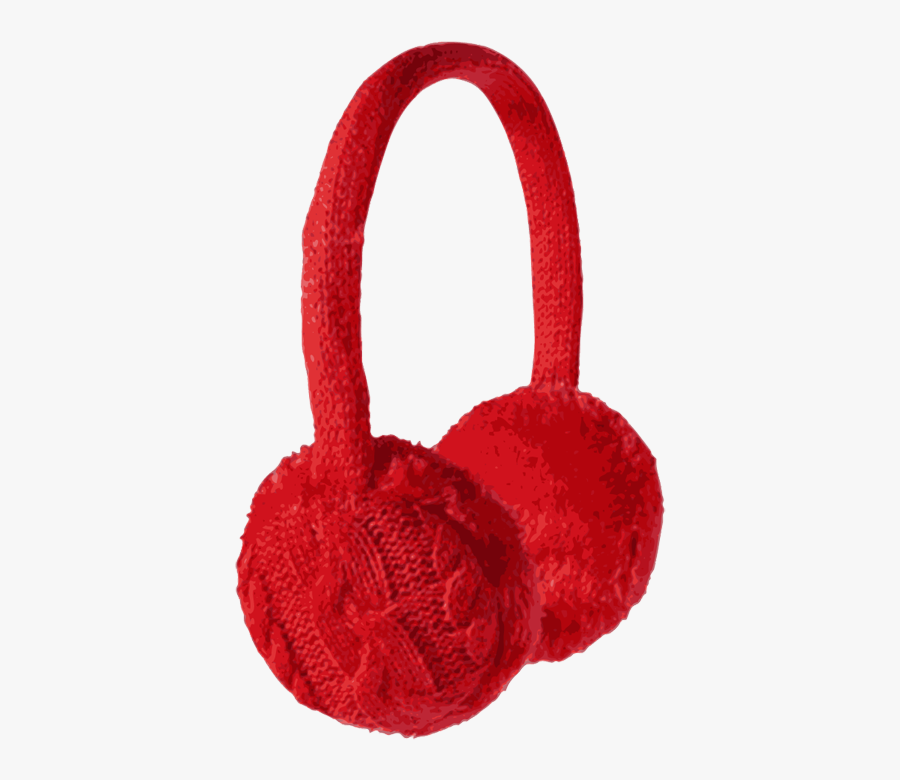 Pierced - Ears - Clipart - Red Ear Muffs, Transparent Clipart
