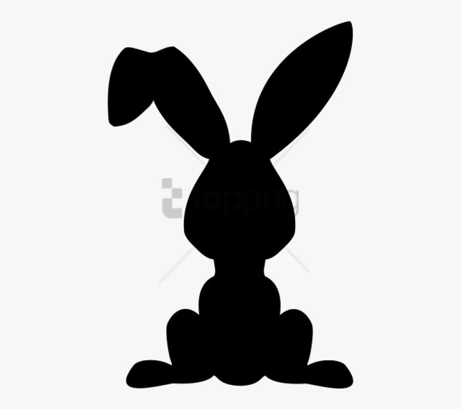 Easter Bunny Ears Png - Easter Bunny Silhouette Png, Transparent Clipart