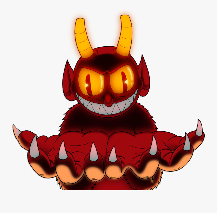 Demon Clipart Transparent Background - Cuphead Demon Png, Transparent Clipart