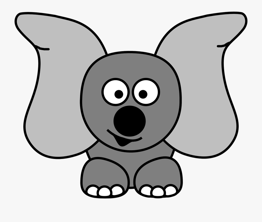 Ear Clipart Dumbo - Gray Elephant Finger Puppet, Transparent Clipart