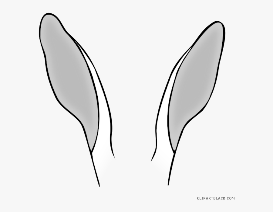 Bunny Ears Animal Free Black White Clipart Images Clipartblack, Transparent Clipart
