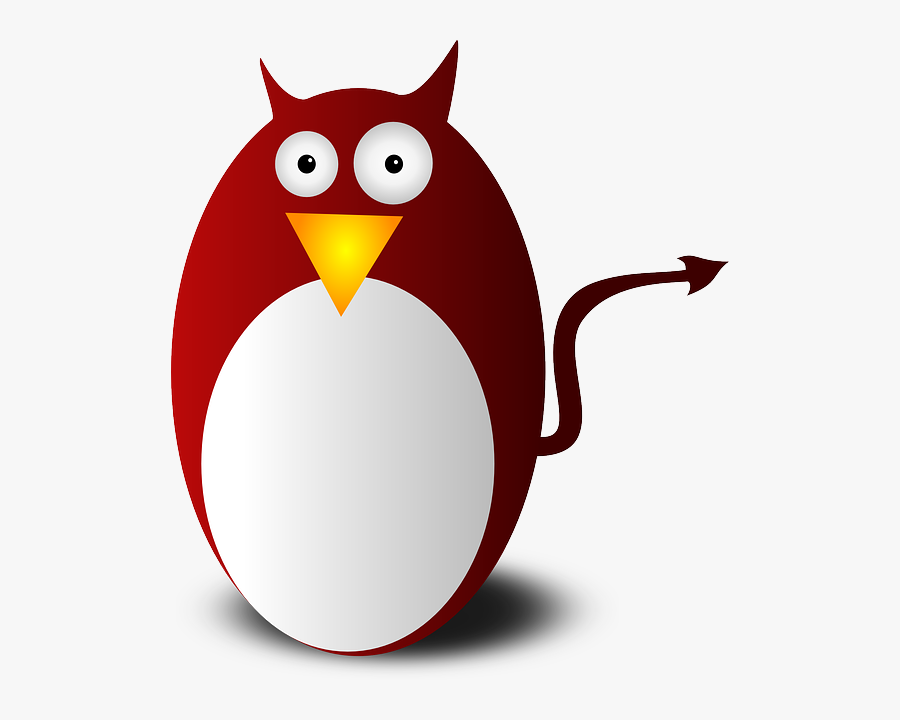 Devil Penguin Cartoon Svg Clip Arts - Beastie Freebsd, Transparent Clipart