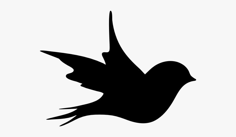 Shape For Name Cards To Sit On Champagne Flute Silhouette - Easy Flying Bird Silhouette, Transparent Clipart