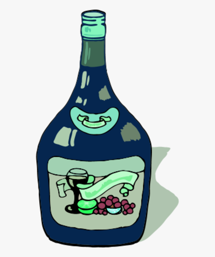 Wine Bottle And Wine Glass - Gambar Animasi Minuman Beralkohol, Transparent Clipart