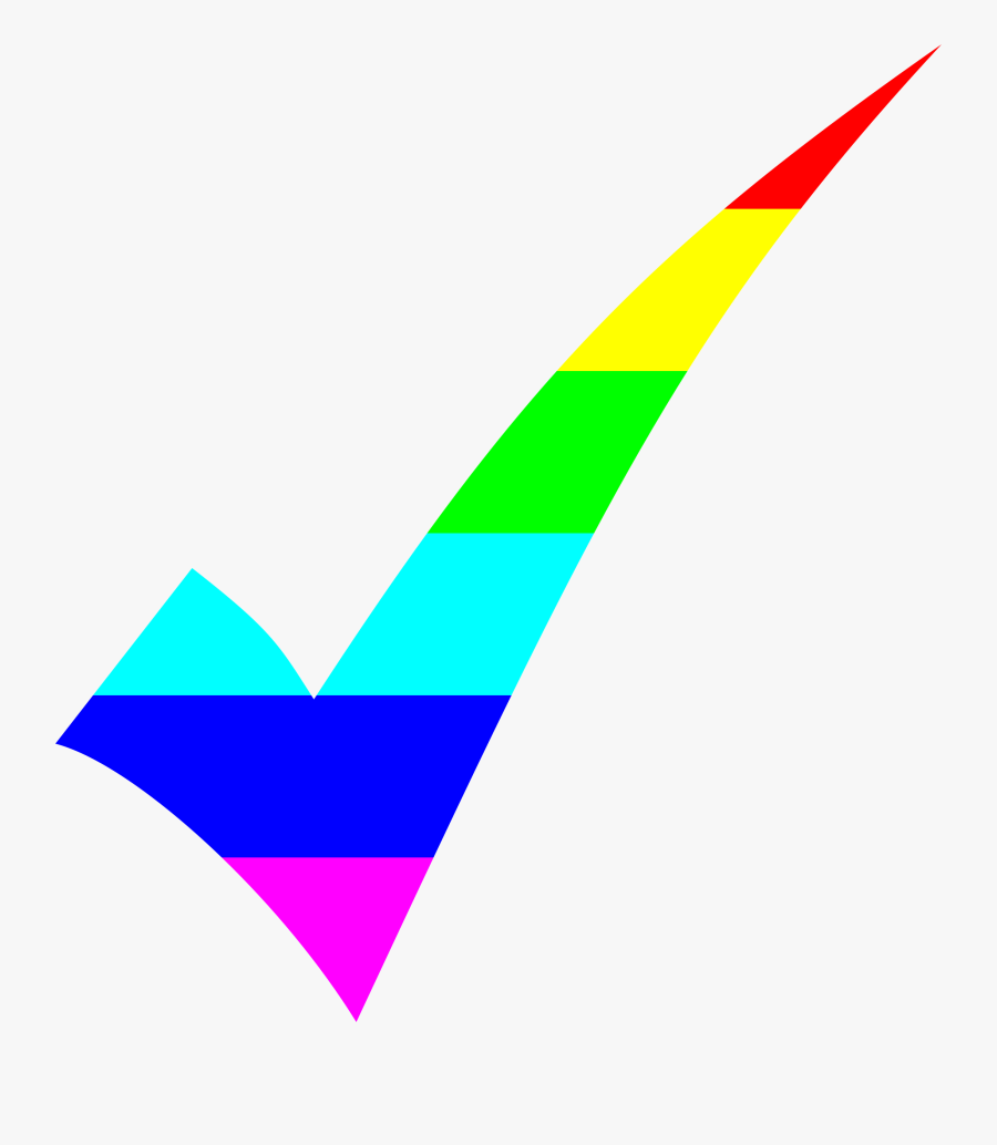 Check Mark Clipart Aqua Checkmark - Rainbow Check Mark Gif, Transparent Clipart