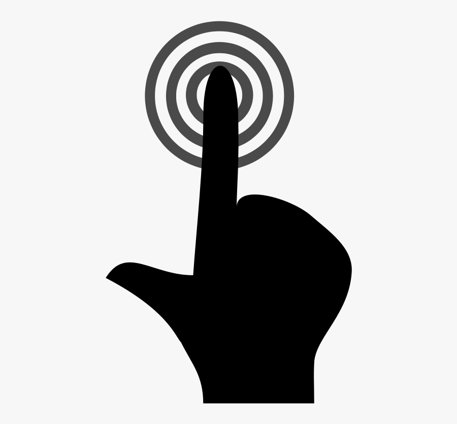 Touch Push Finger - Touch Clipart Transparent Background, Transparent Clipart