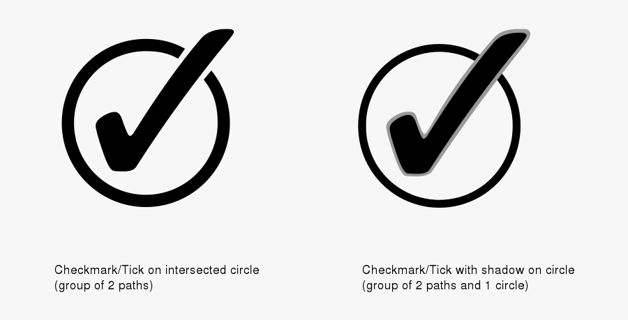 Free Checkmark On Circle - Keyboard Shortcuts Symbols Checkmark, Transparent Clipart