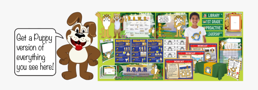Pbis Posters Puppy Mascot Clip Art - Clip Art, Transparent Clipart