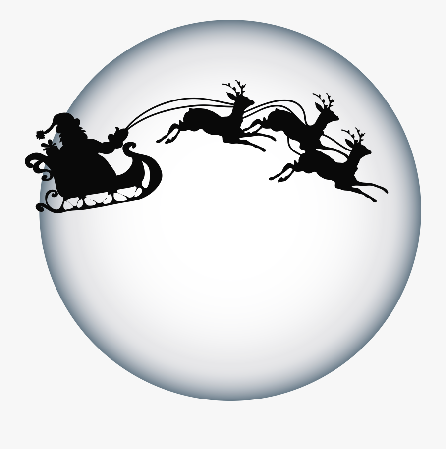Santa Clause And Moon Shade Transparent Png Clipart, Transparent Clipart