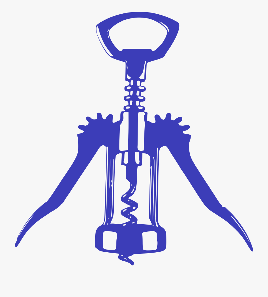 Blue Opener Big Image - Wine Bottle Opener Clip Art, Transparent Clipart
