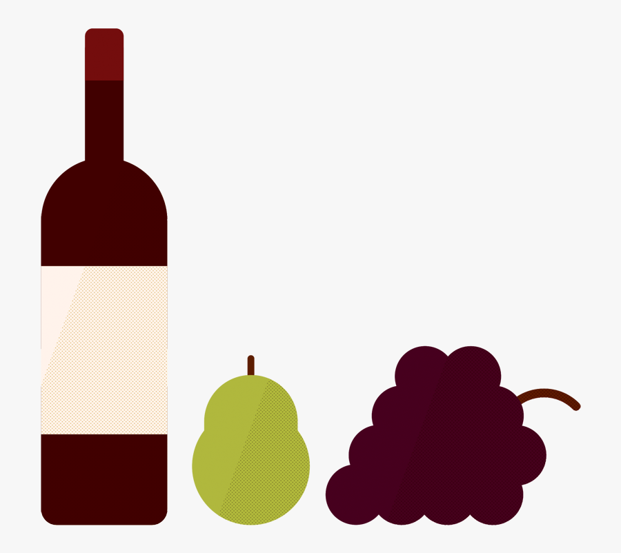 Having A Bowl Of Fruit And A Bottle Of Wine Waiting - Glass Bottle, Transparent Clipart