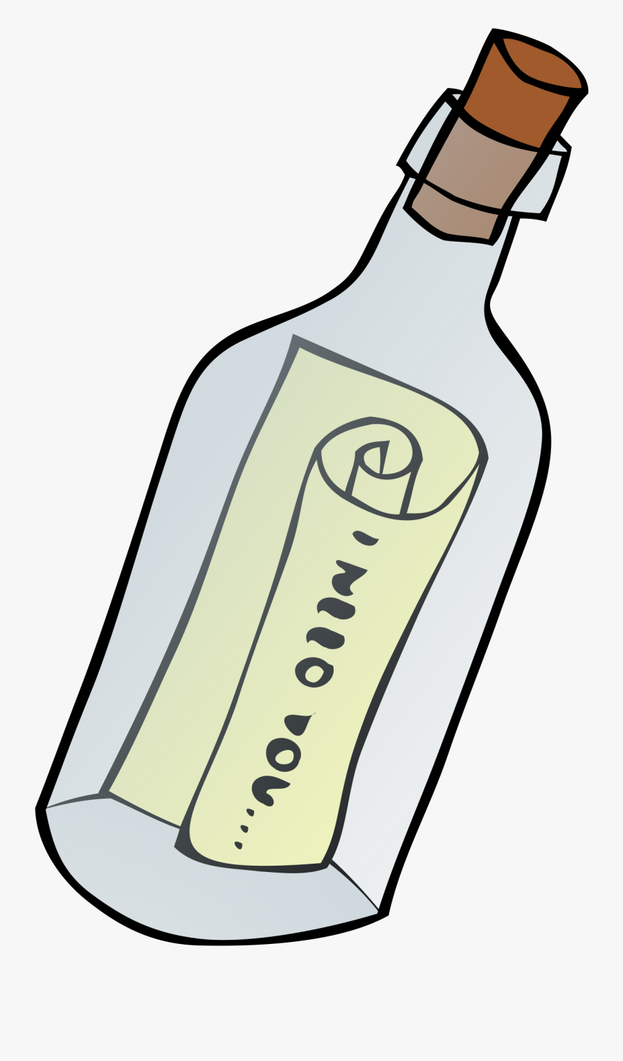 Message In A Bottle Clip Art, Transparent Clipart