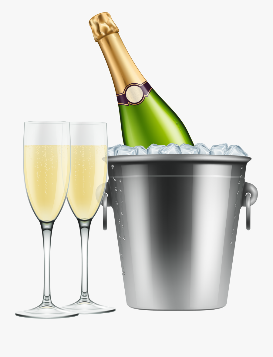 Champagne Glass And Bottle Png, Transparent Clipart