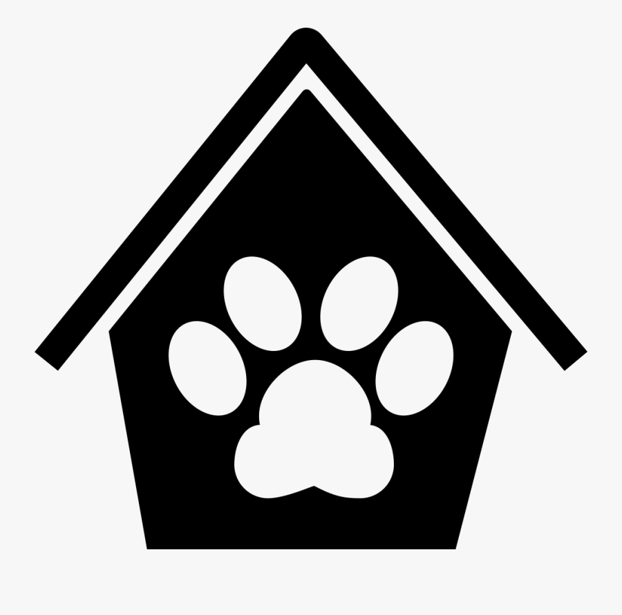 Dog Pawprint In A House - Icono De Casa De Perro, Transparent Clipart