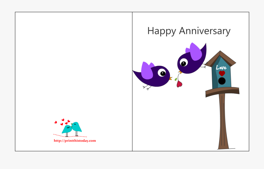 Free Printable Anniversary Cards - Printable Template Happy Anniversary Card, Transparent Clipart