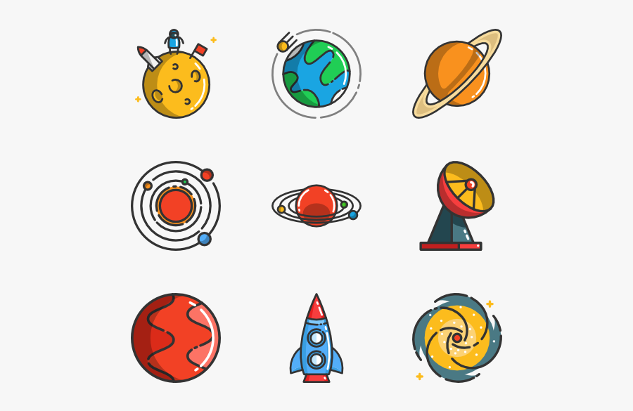 Galaxy Vector Png Transparent Png Images - Space Icon Png, Transparent Clipart