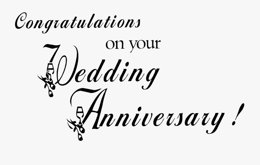 Happy Anniversary Png Pic - Calligraphy Happy Wedding Anniversary Png, Transparent Clipart