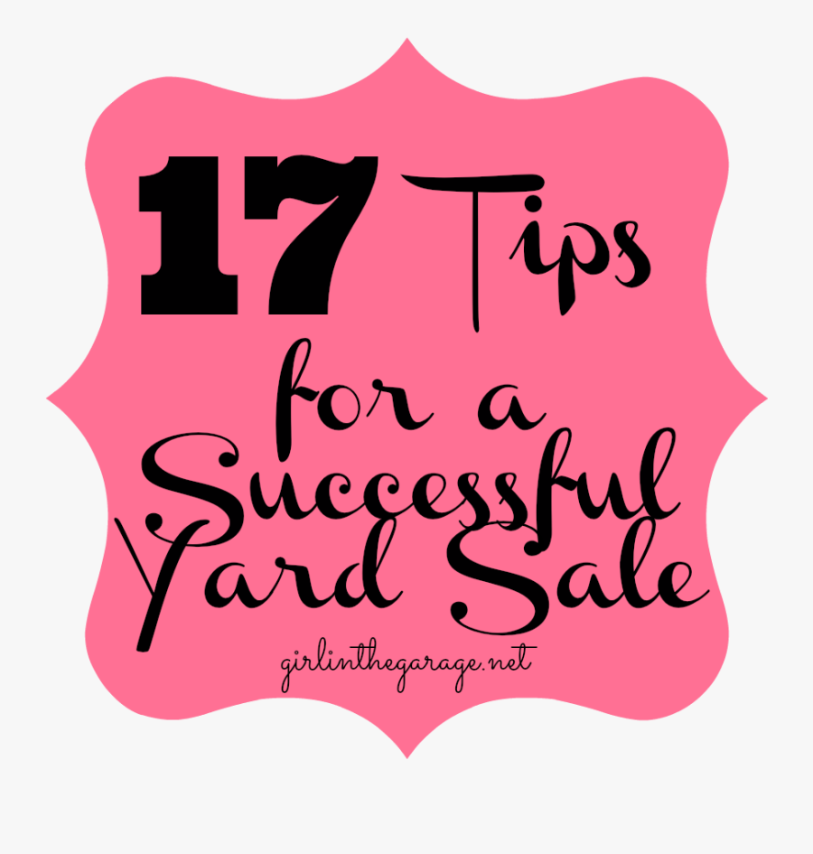 17 Tips For A Successful Yard Sale Girl In, Transparent Clipart