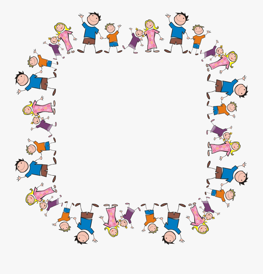 Stick Figure Family Square Clip Arts - Family Clipart Border, Transparent Clipart