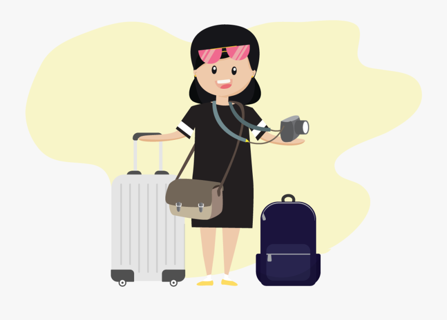 Traveling Clipart Animated - Illustration, Transparent Clipart
