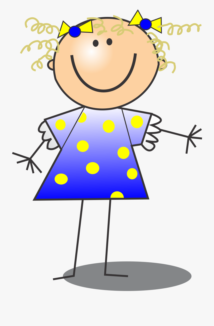 Thumb Image - Stick Figure Girl Clipart, Transparent Clipart
