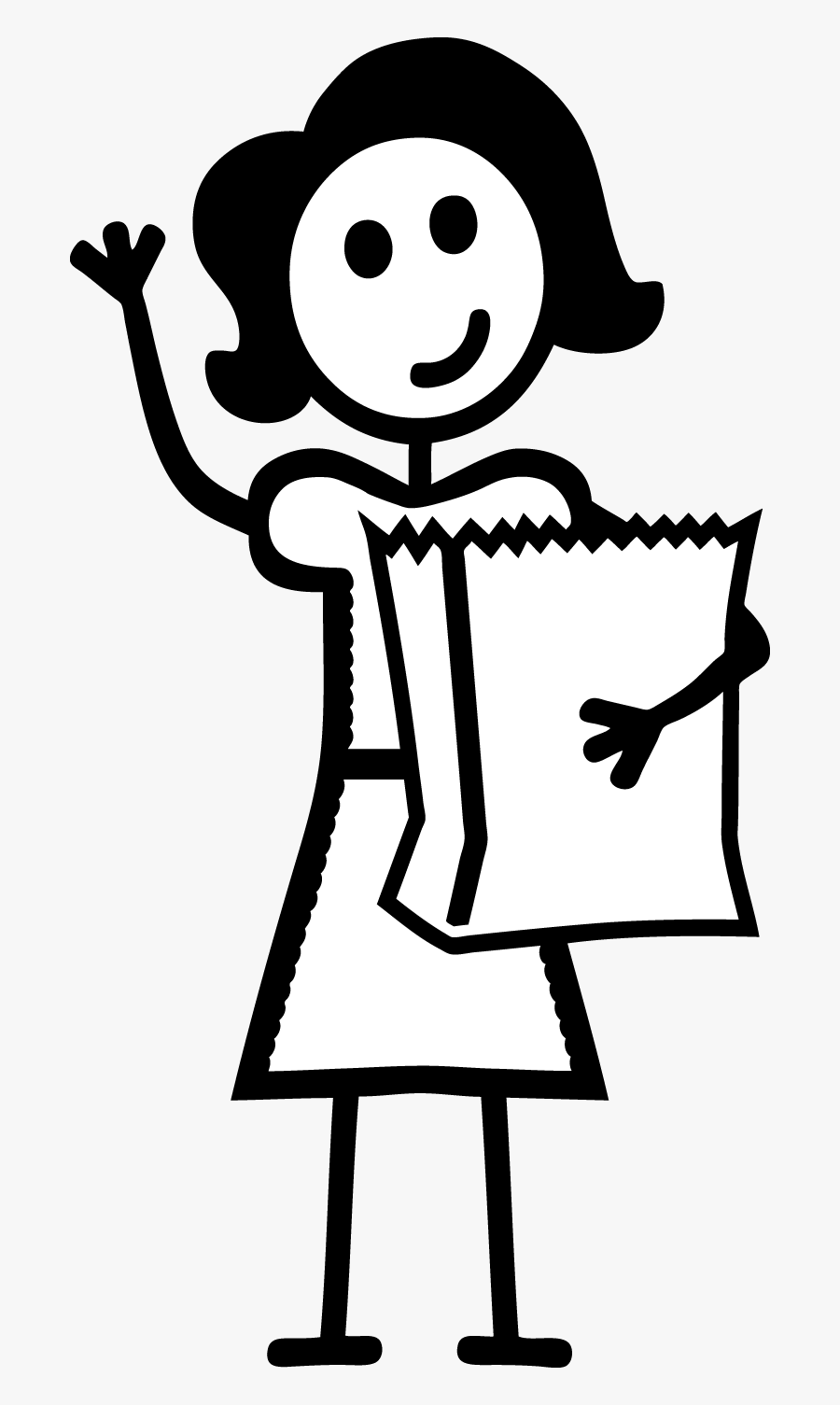 Mother Clipart Stick Figure - Girl Stick Figure Png, Transparent Clipart