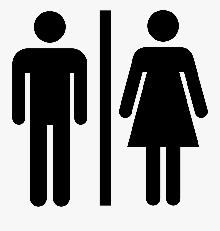 Bathroom Vector Figure Clipart Stock - Male Female Icon Png, Transparent Clipart