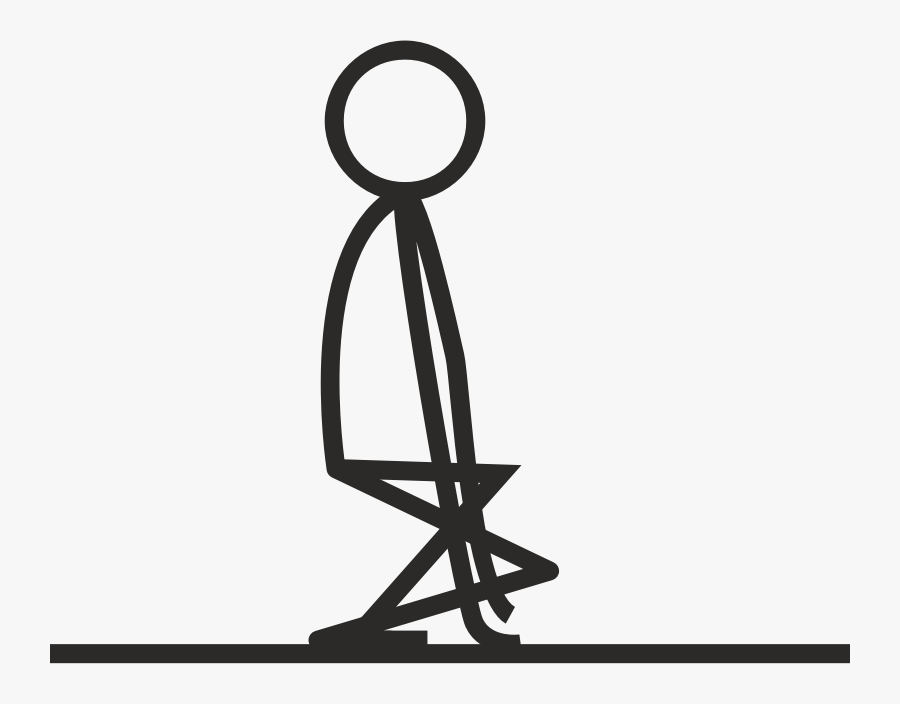 Clipart Stick Figure Squatting Clipart - Stick Figure Slav Squatting, Transparent Clipart