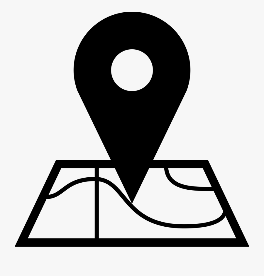 Book Clipart Black And White Icon - Map Icon Png Black, Transparent Clipart