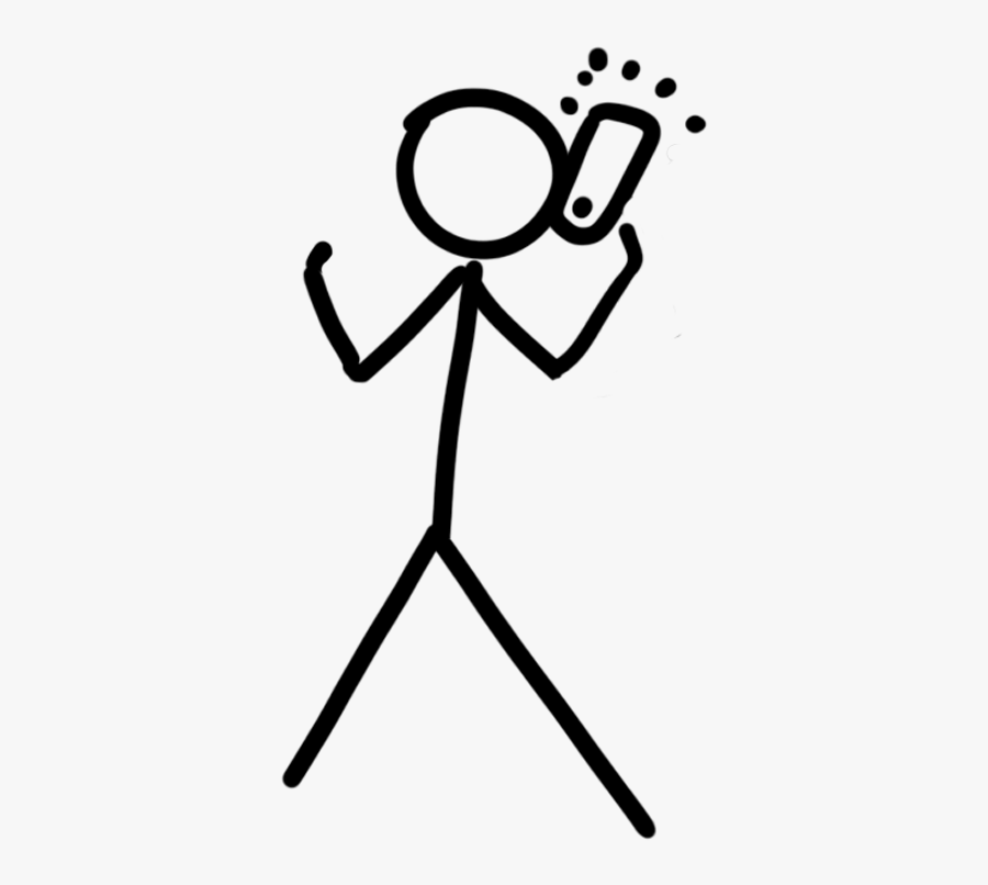 Man Holding Smartphone Stickpng - Portable Network Graphics, Transparent Clipart