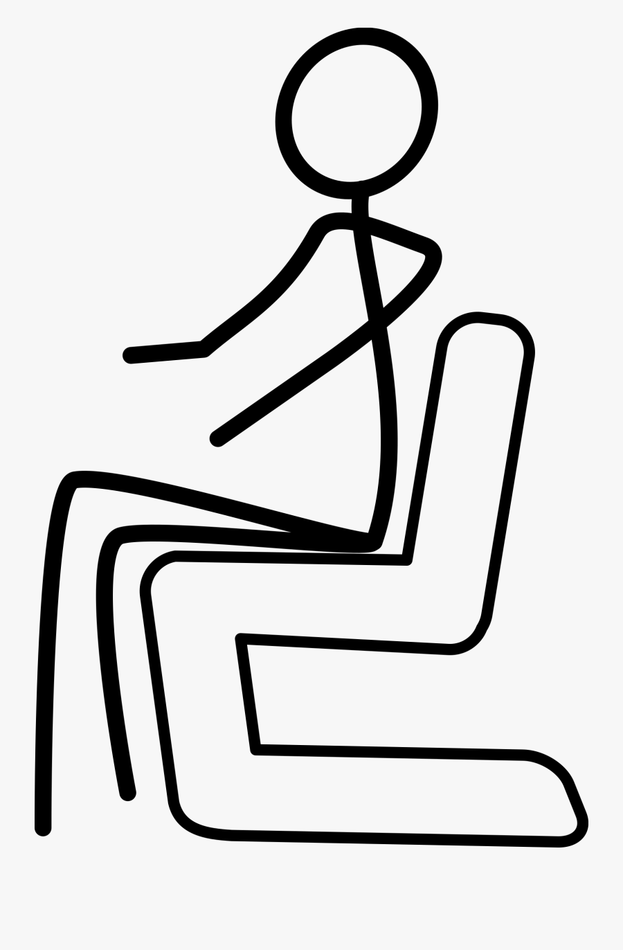 Seated Stick Figure Clip Arts - Stick Figure Sitting Down, Transparent Clipart