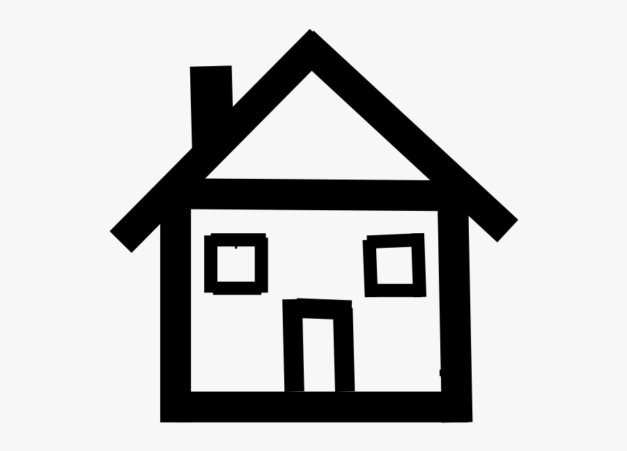 Stick Figure House Clipart Banner Library Stock - Stick Figure Of A House, Transparent Clipart