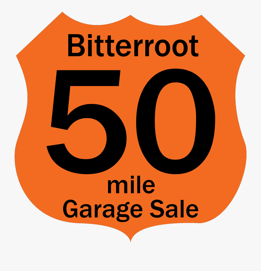 Bitterroot 50 Mile Garage Sale - Word Pattern, Transparent Clipart