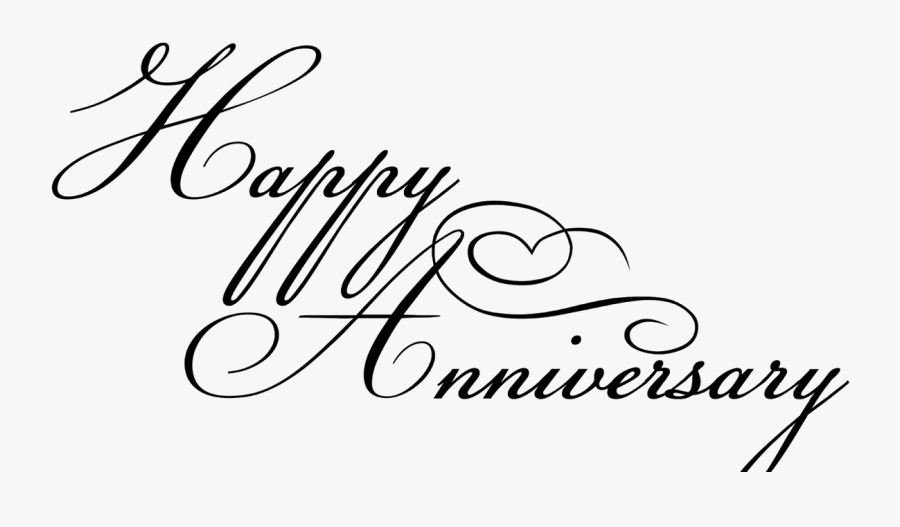 Happy Anniversary Png Text, Transparent Clipart