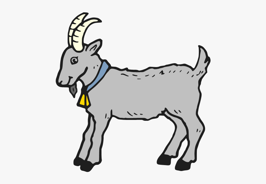 Cartoon Goat Clipart - Goat Black And White Clipart, Transparent Clipart