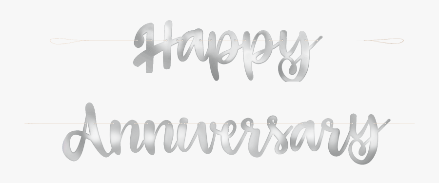 Clip Art Happy Anniversary Banner - Calligraphy, Transparent Clipart