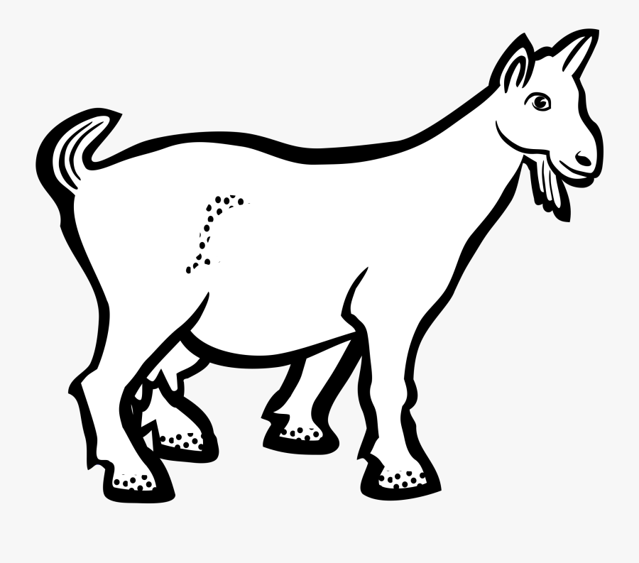 Goat - Lineart - Line Art Of Goat, Transparent Clipart
