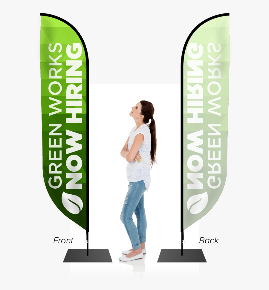 Double Sided Feather Flags Clipart , Png Download - Restaurant Feather Flags, Transparent Clipart