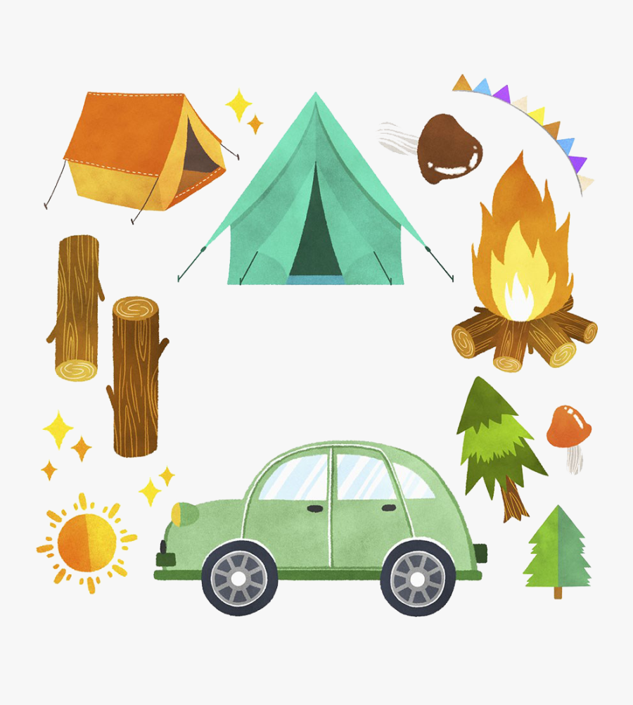 Clip Art Camping Tent Illustration Illustrations - Car Tent Camping Clipart, Transparent Clipart